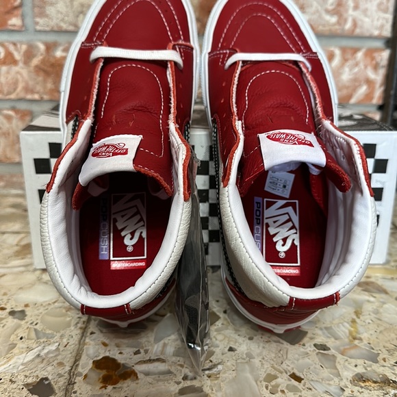 Vans Skate Sk8 hi Sport leather chilly pepper true white pop Cush - Picture 5 of 10